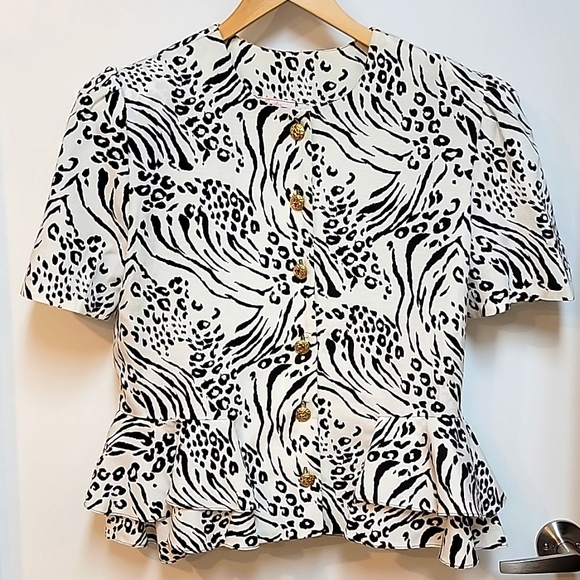 VTG | Lady Carol Animal Print Blazer - Picture 1 of 5